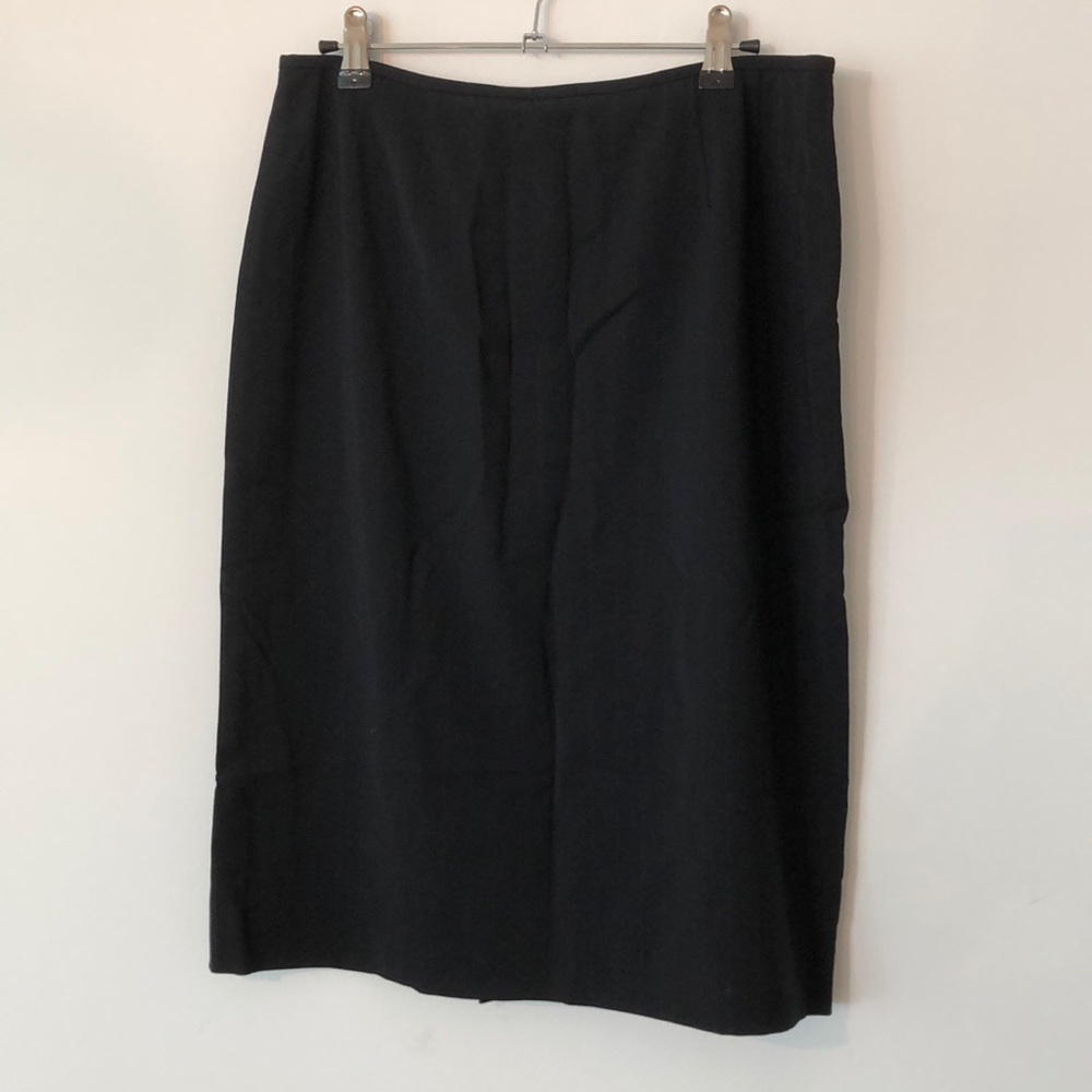 Pinstripe black skirt